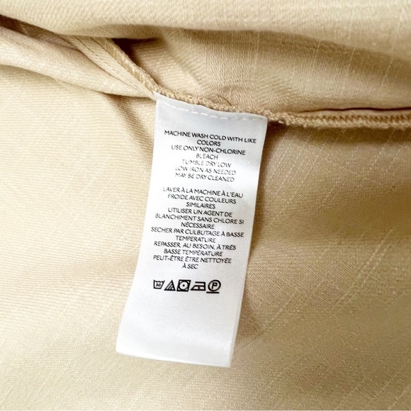 Anthropologie Pilcro Linen Blend Summer Blazer Large Cream Lagenlook Boho - Picture 11 of 13